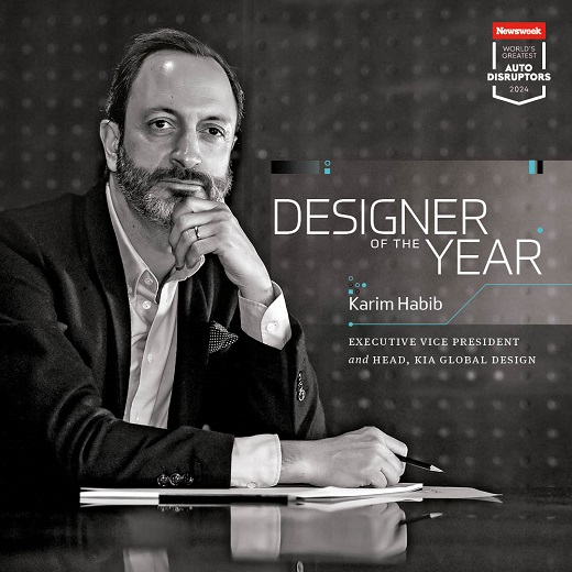 ‘올해의 디자이너(Designer Disruptor of the Year)’ 부문에 선정된 기아 글로벌디자인담당 카림 하비브 부사장 (사진=기아)