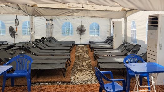 현장 내 설치한 휴게공간 (사진=DL건설)