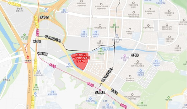 포스코글로벌센터가 입주할 위례지구 도시지원시설용지(2부지)/자료=성남시 제공